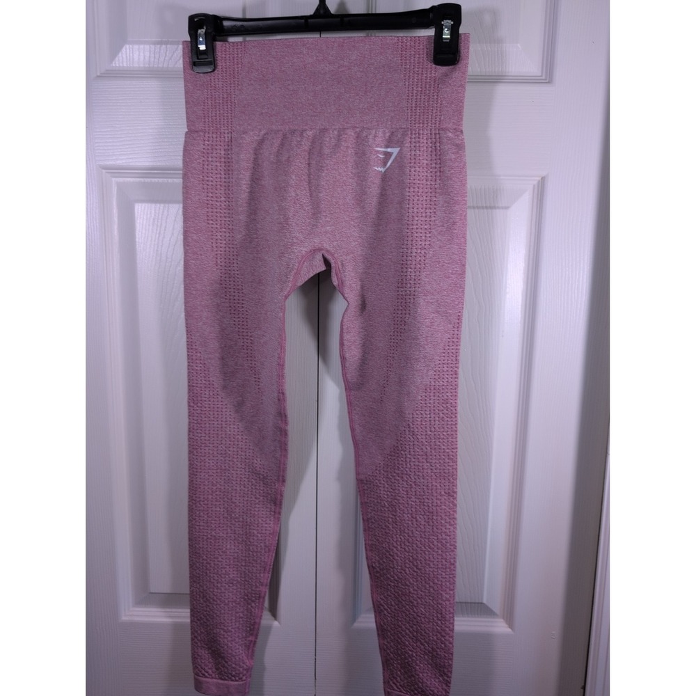 Gymshark Vital Seamless Pink Contour Legging Size Small Gym Athleisure Logo